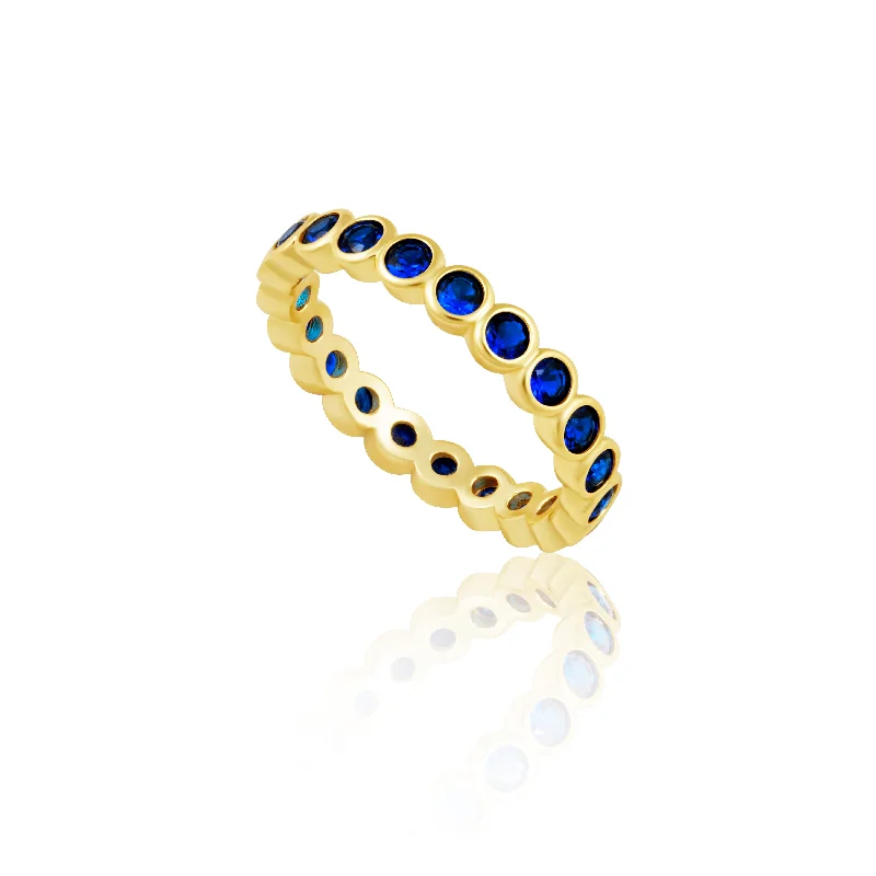 Women’s modern style rings-Celeste Eternity Ring - Sapphire