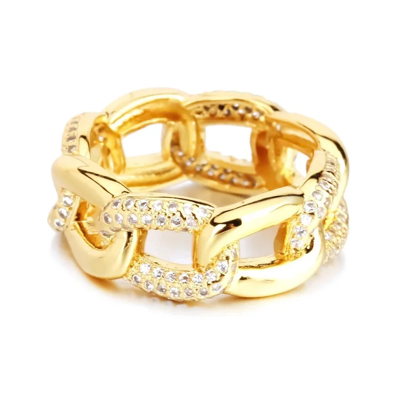 Women’s diamond eternity rings-Botella Chain Ring