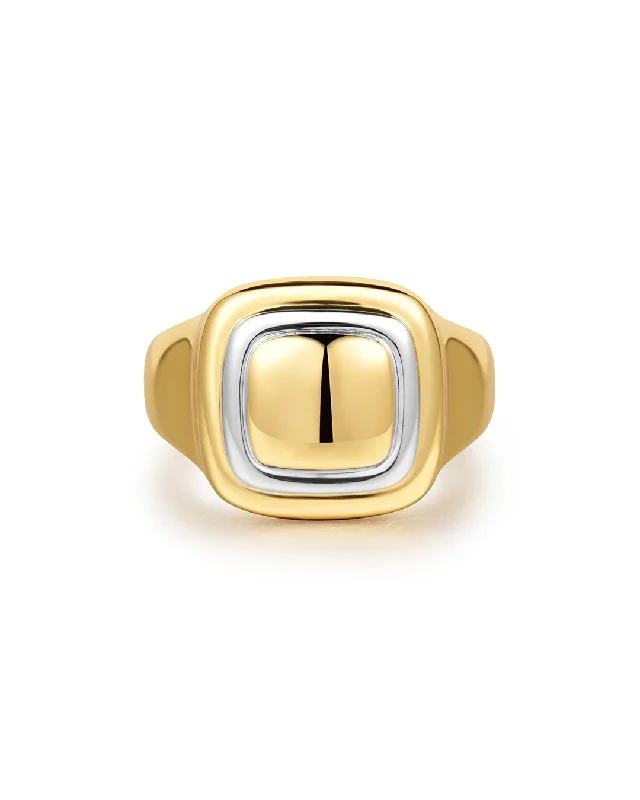 Women’s statement rings-Dalia Two-Tone Ring