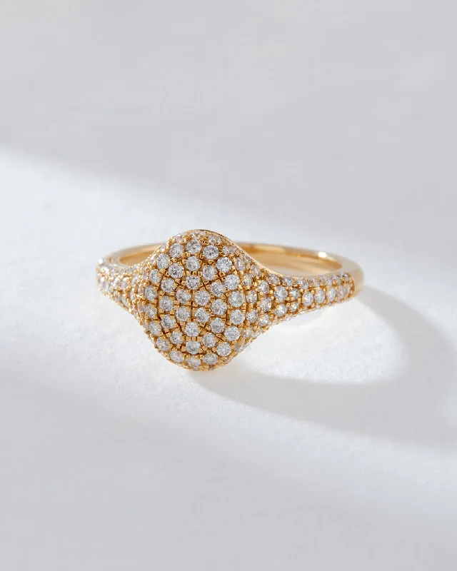 Women’s wedding rings-The Perfect Pave Signet Ring