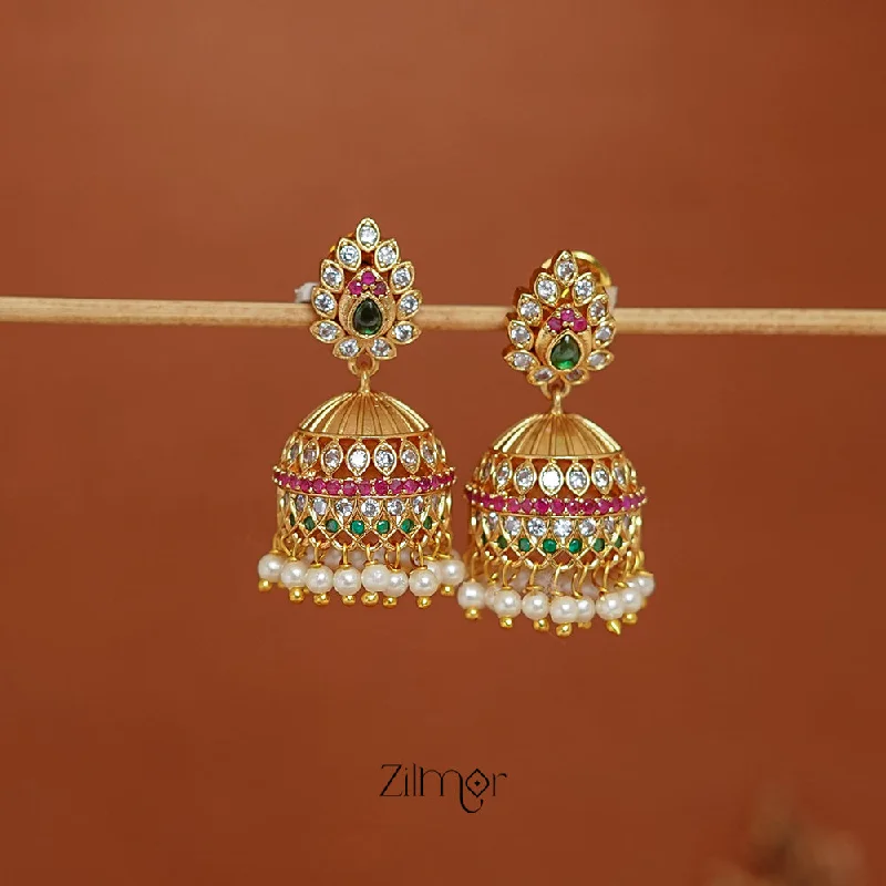 Women’s trendy earrings-SN1011376 -Ad Stone Jumkha Earrings