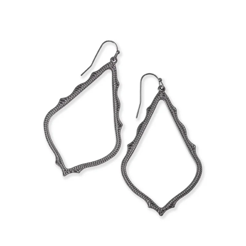 Women’s simple gold earrings-Kendra Scott | Sophee Drop Earrings in Gunmetal