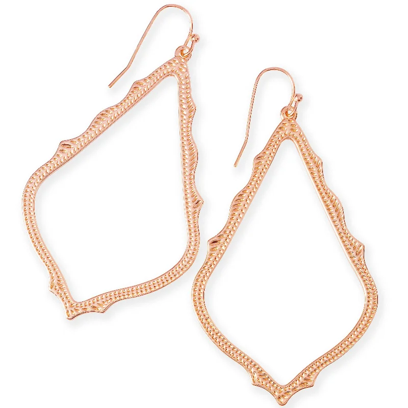 Women’s diamond earrings-Kendra Scott | Sophee Drop Earrings in Rose Gold