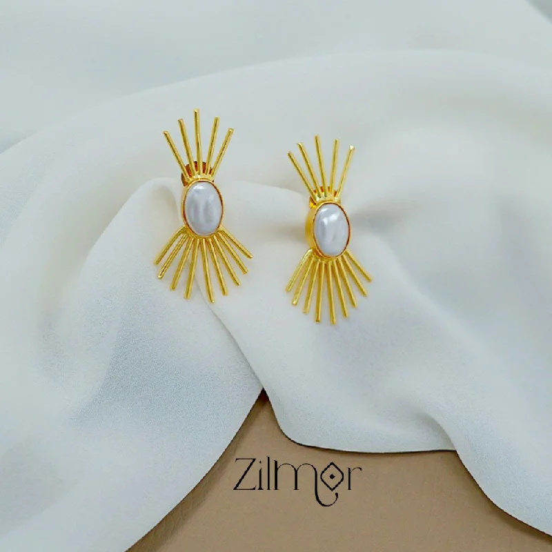 Women’s gemstone earrings-ZA1011442- Designer Pearl Earrings