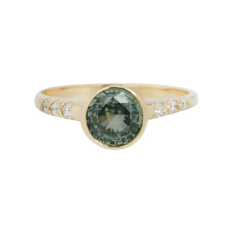 Women’s men’s style rings-ALICE RING / MONTANA SAPPHIRE