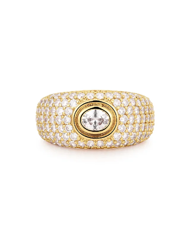 Women’s silver rings-The Pave Jewelle Ring