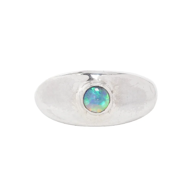 Women’s birthstone engagement rings-OPAL LYPTAE RING / OOAK / ROUND