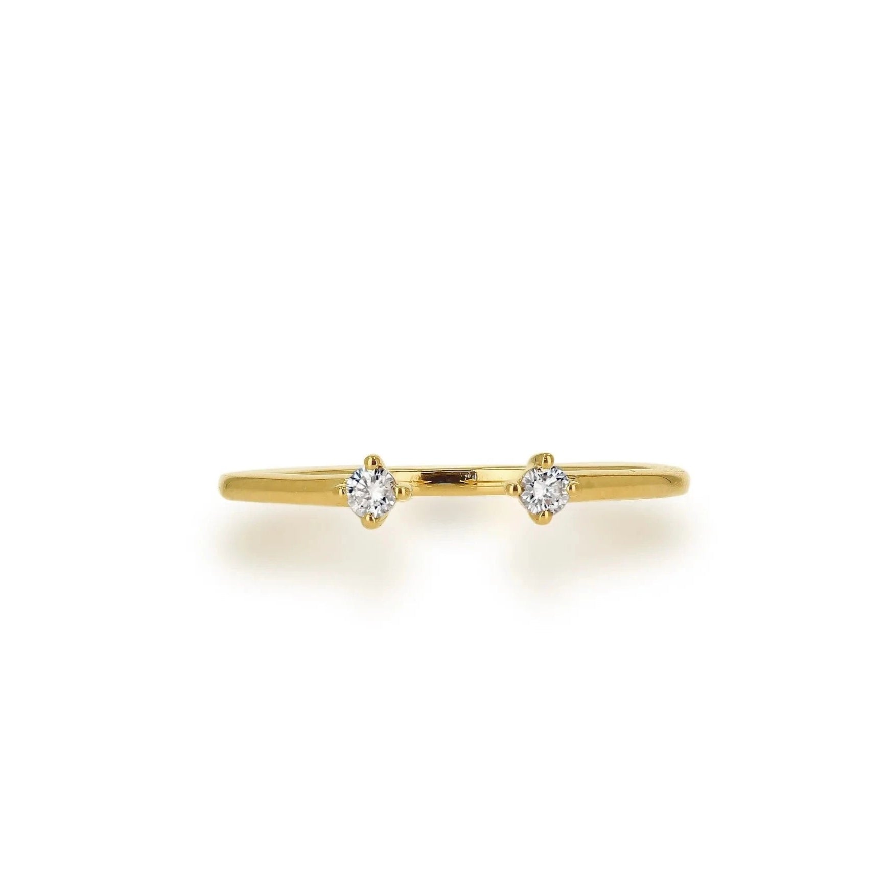 Women’s vintage engagement rings-Rachel Reid Open Diamond Dot Ring