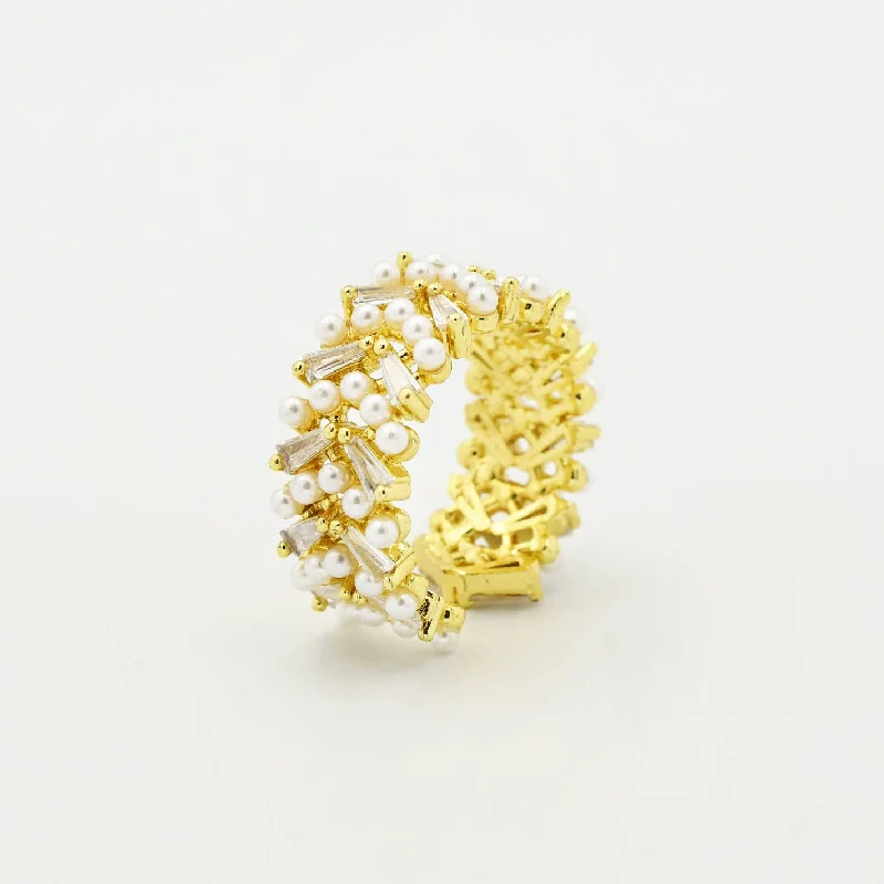 Women’s chunky rings-All Pearly Ring P6