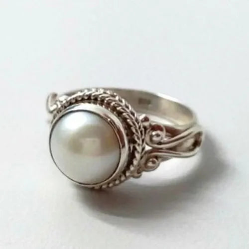 Women’s antique rings-Wholesale Simple Style Classic Style Geometric Copper Inlay Pearl Rings