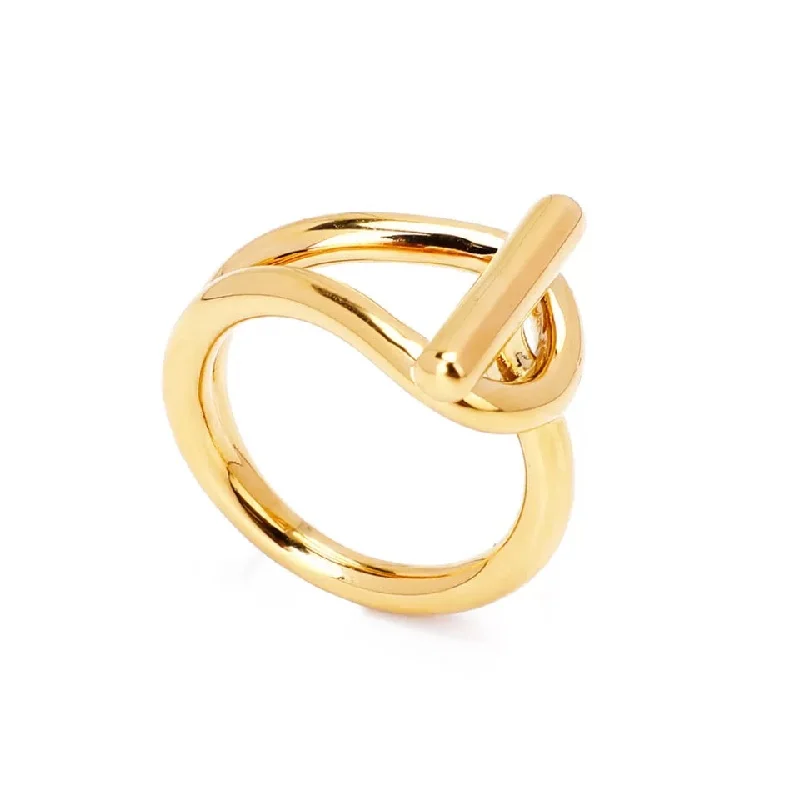 Women’s fashion statement rings-Rae Buckle Ring