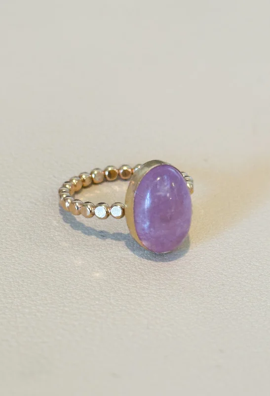 Women’s solitaire rings-Kunzite Ring