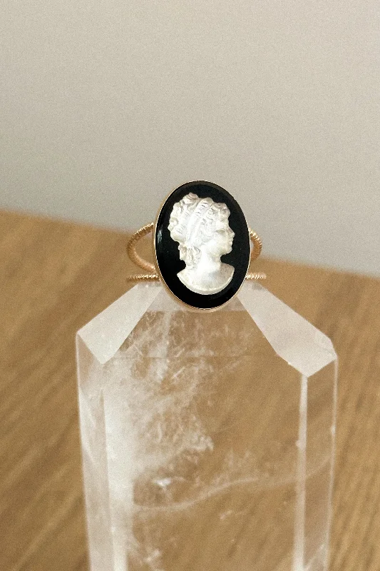 Women’s luxury diamond engagement rings-Clarabelle Cameo Ring