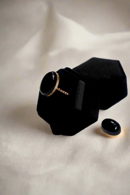 Women’s infinity rings-Victorian Black Onyx Ring