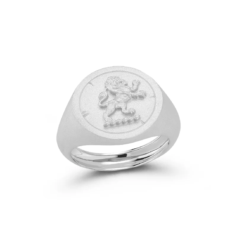 Women’s minimalist rings-Lion Coin Ring