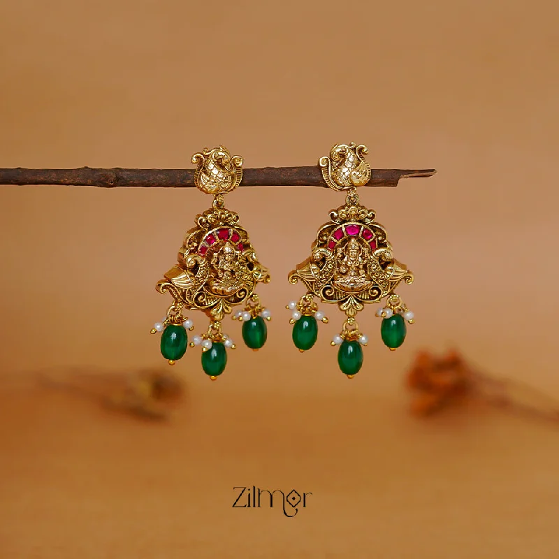 Women’s designer earrings-ZL1011437 - Premium Antique  Lakshmi Hanging Earrings