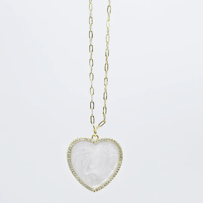 Women’s trendy rings-Shimmering Heart Necklace