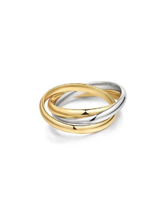 Women’s fashion rings-Trio Twisted Ring