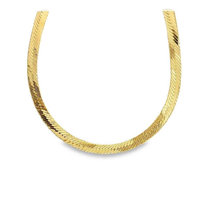 Women’s statement cocktail rings-Estate 14K Yellow Gold 20" Herringbone Chain