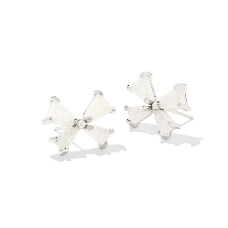 Women’s celestial earrings-Kendra Scott | Blair Small Bow Studs in Iridescent Drusy