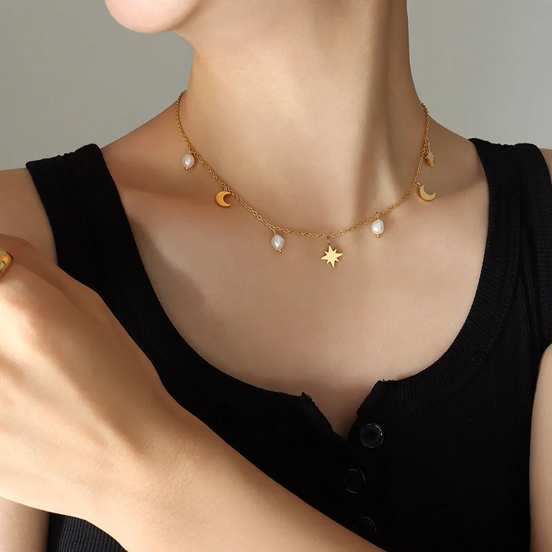 P774-Gold Necklace-40+5cm