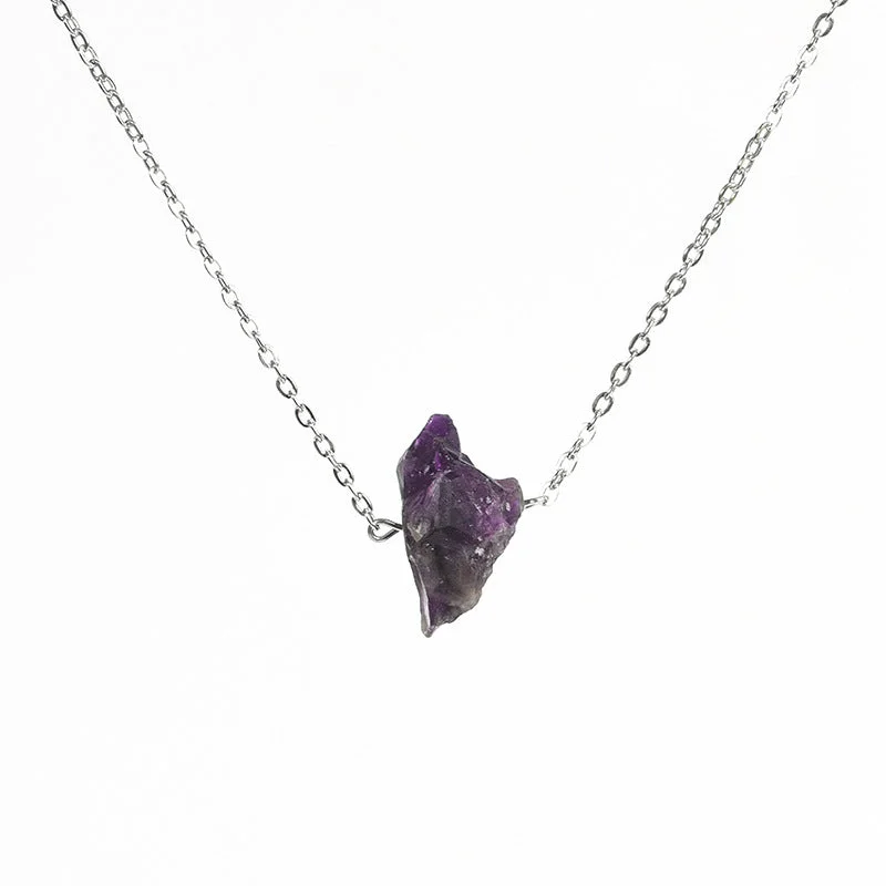 Amethyst-Silver Chain