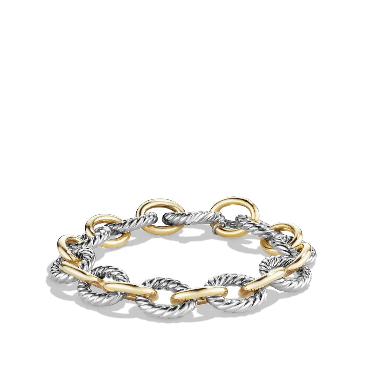 Women’s silver chain bracelet-David Yurman Oval Link Bracelet