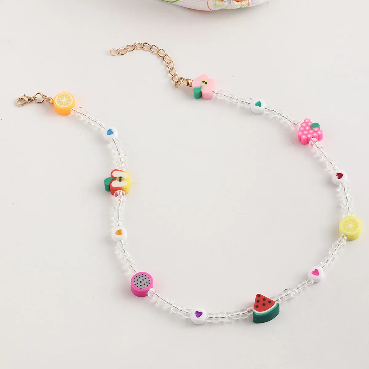 Women’s silver pendant necklace-Fashion Fruit Miyuki Beads Children's Necklace Wholesale