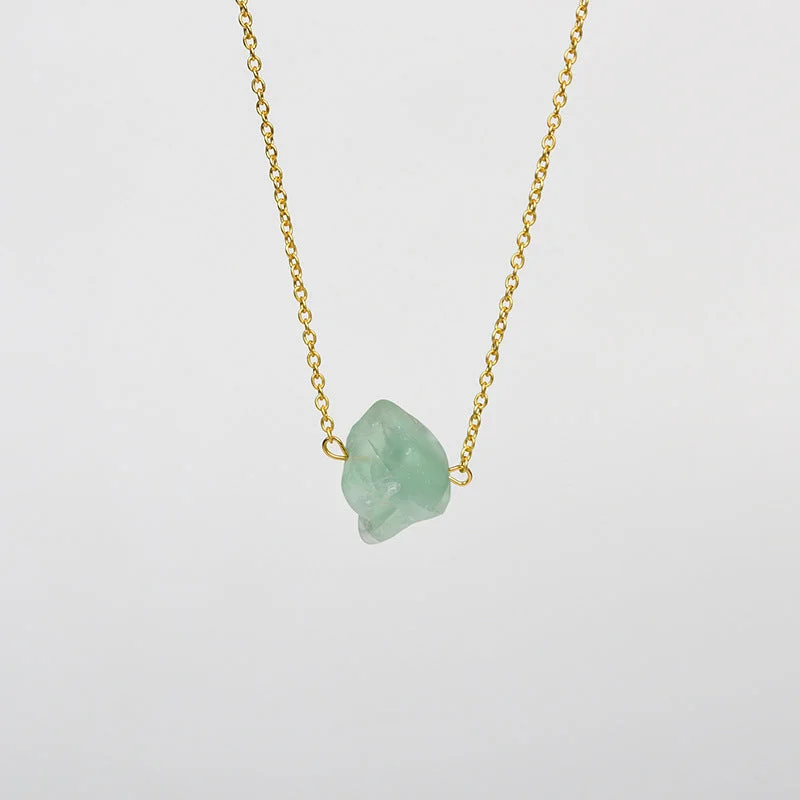 Green Fluorite-Golden Chain