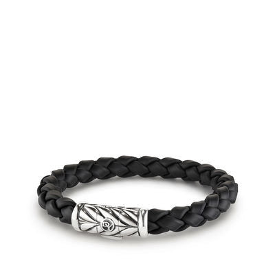 Women’s high-end bracelet-David Yurman 8mm Black Rubber Bracelet