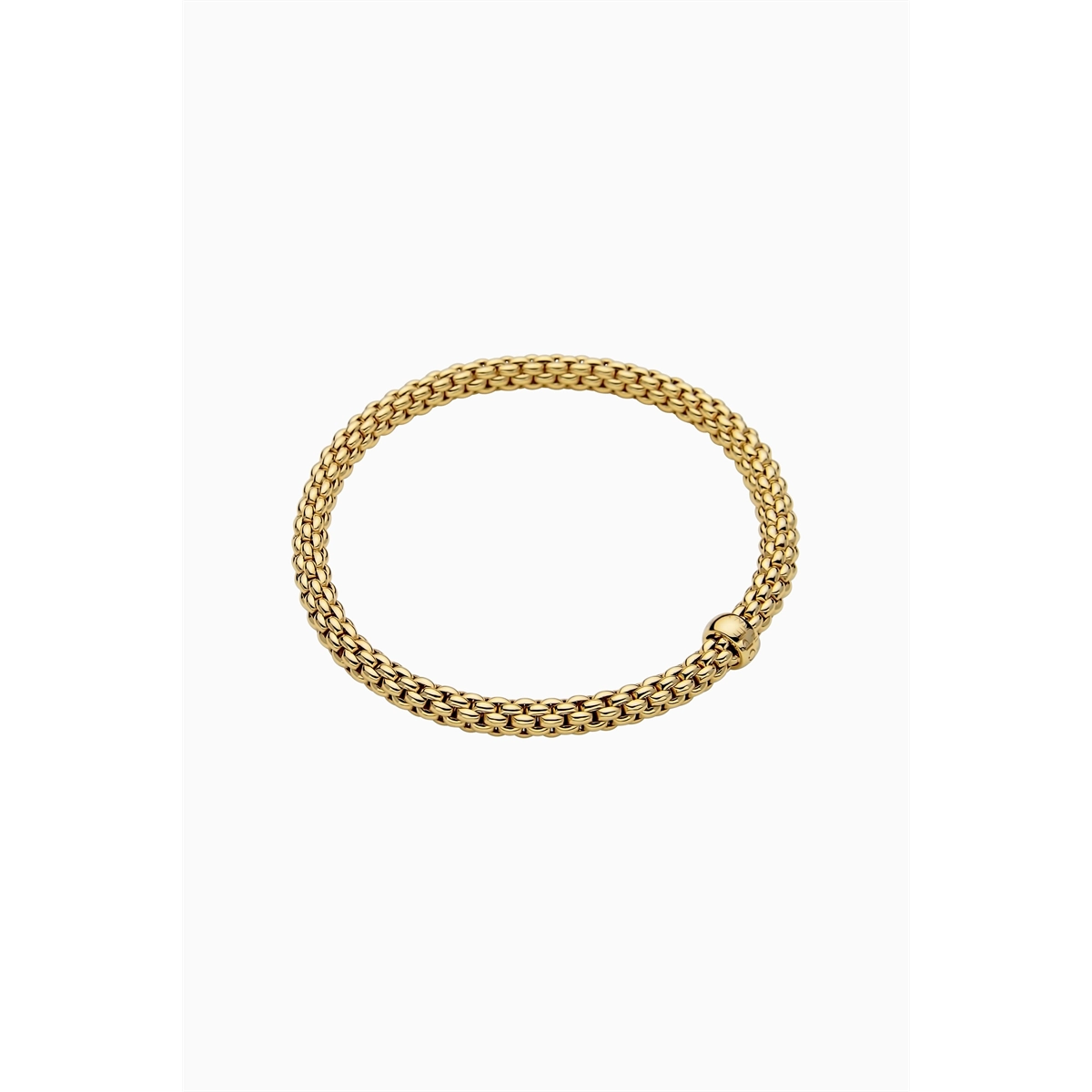 Women’s chain-link bracelet-FOPE 18K Yellow Gold Solo Collection Flexible Bracelet, Small Size