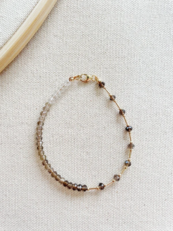 Women’s braided bracelet-Luli Bracelet with Smoky Quartz