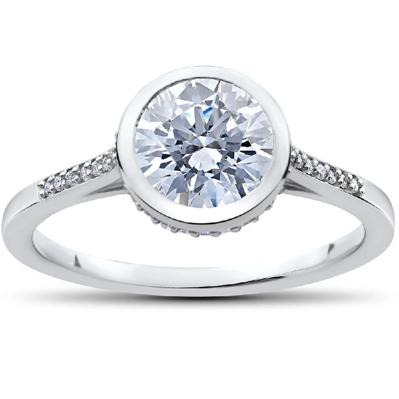 Women’s platinum engagement ring-14 k White Gold 1 5/8 ct TDW Eco Friendly Lab Grown Diamond Aria Engagement Ring