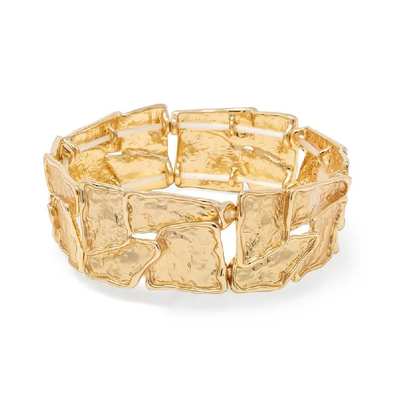 Women’s trendy bracelet-Stretch Bracelet Gold Leaf