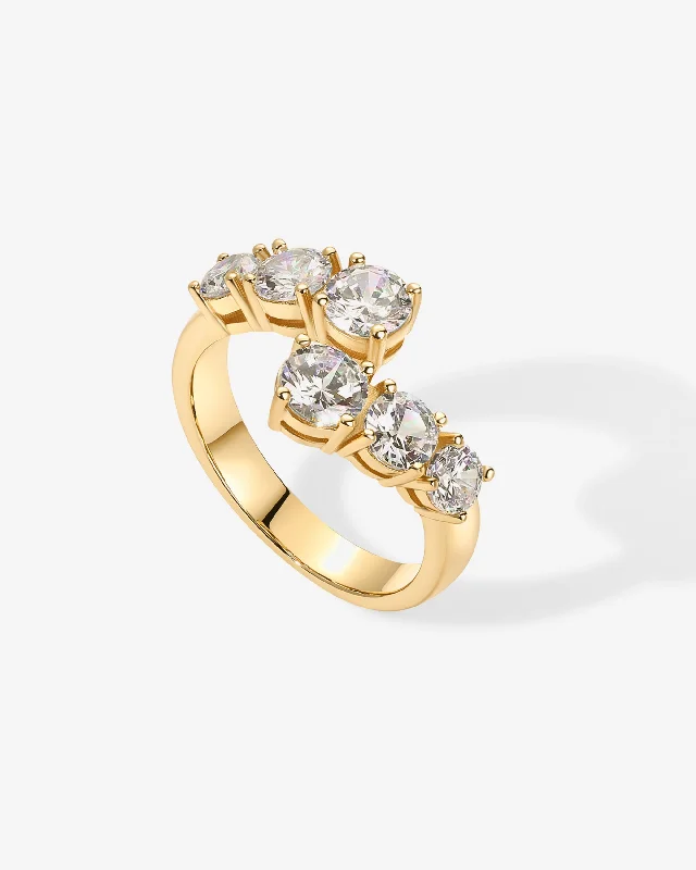 Women’s luxury diamond engagement rings-Nut Crossover Chunky Ring