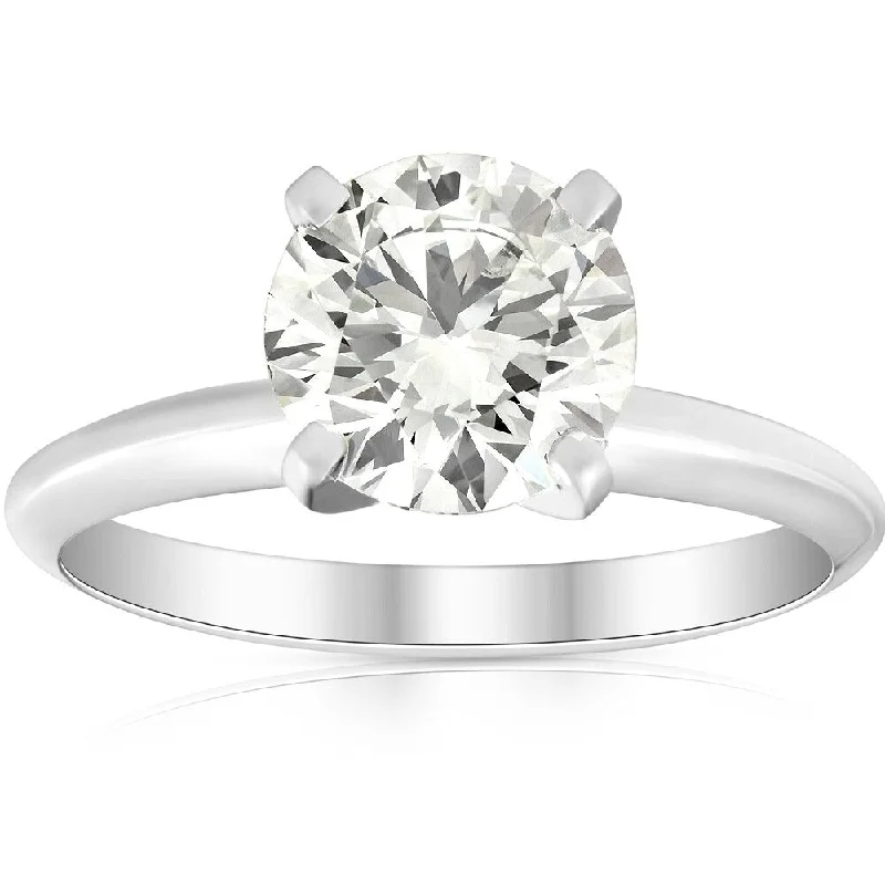 Women’s emerald-cut engagement ring with diamonds-1 3/4Ct Solitaire Diamond Platinum Engagement Ring Lab Grown