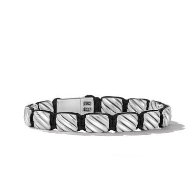 Women’s sun and moon bracelet-David Yurman 8.5mm Woven Tile Bracelet