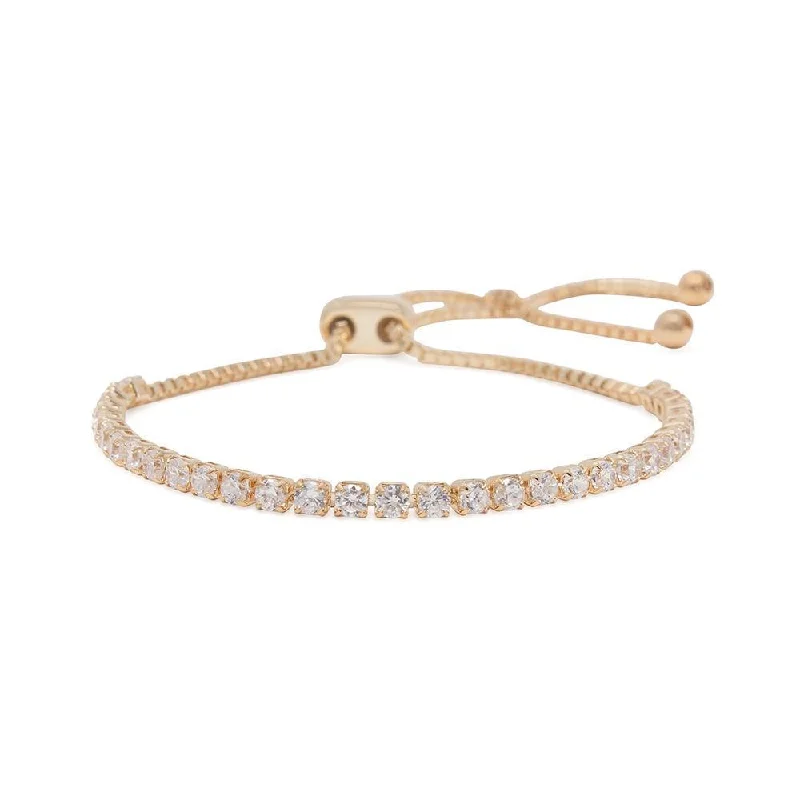 Women’s red string bracelet-Rose Gold Plated Tiny Square CZ Slide Tennis Bracelet