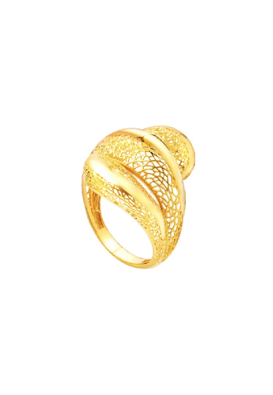 Women’s stacking rings-TOMEI Lusso Italia Putri Ring, Yellow Gold 916