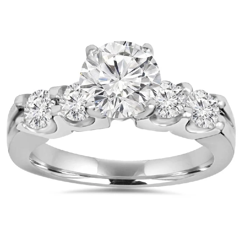 Women’s fancy cut engagement ring-2.30Ct Round Solitaire Diamond Engagement Ring 14K White Gold Lab Grown