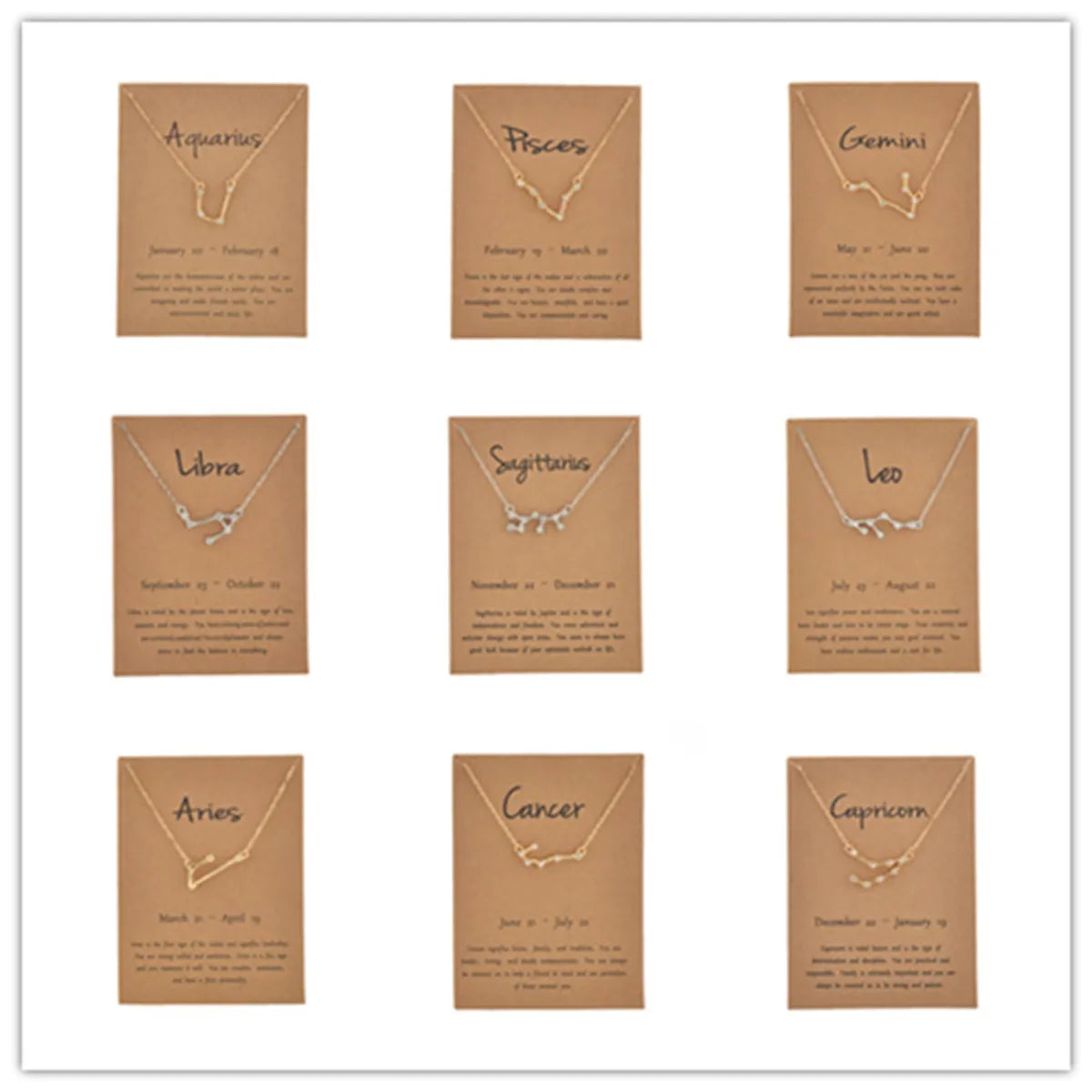 Women’s drop earrings necklace set-Simple Style Constellation Alloy Plating Inlay Rhinestones Women's Necklace