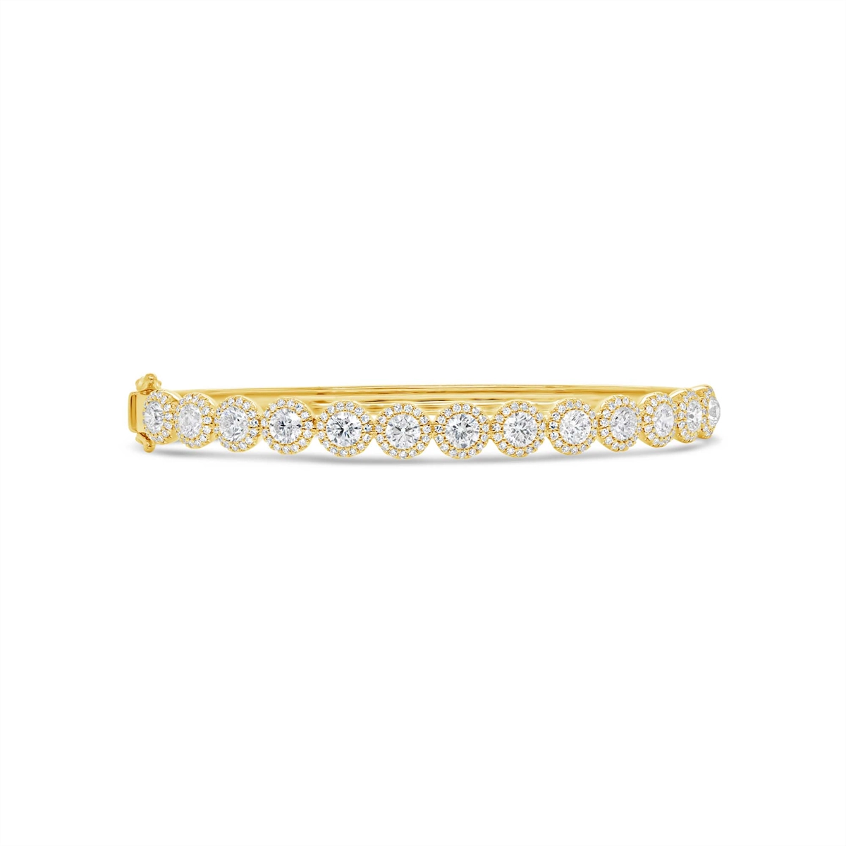 Women’s stackable bracelets-14K Yellow Gold Diamond Bangle Bracelet