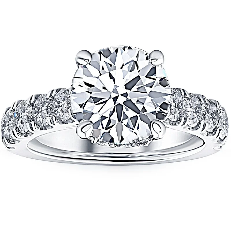 Women’s wedding ring and engagement ring duo-2 3/4 Ct Diamond Engagement Ring 14k White Gold