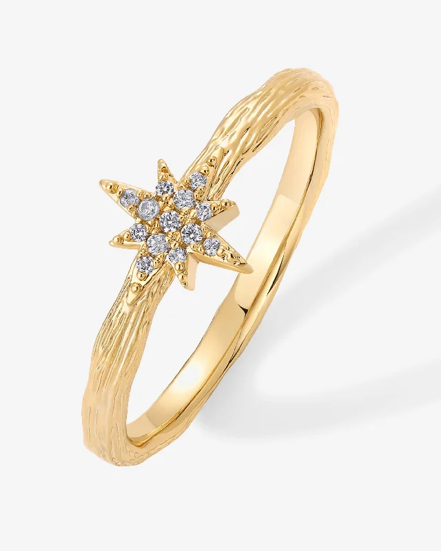 Women’s two-stone rings-North Star Stackable Ring