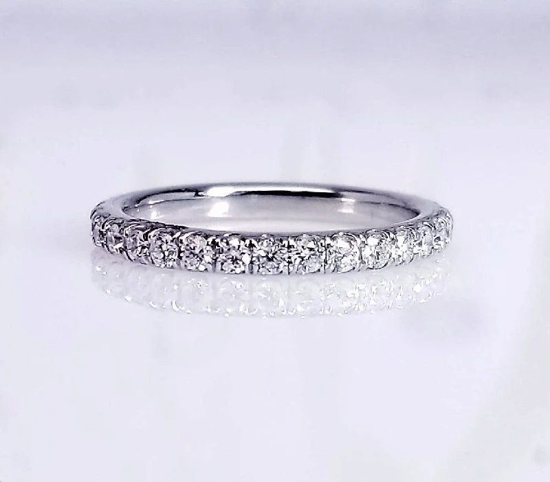 Women’s wedding proposal engagement ring-"ETNBD01907" Extra Low Profile Pave Diamond Wedding Ring