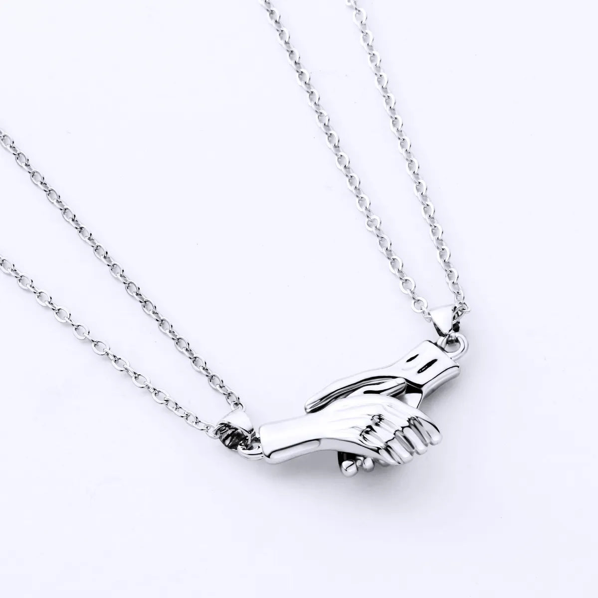 Women’s stylish fashion necklace-Streetwear Gesture Alloy Plating Valentine's Day Couple Pendant Necklace