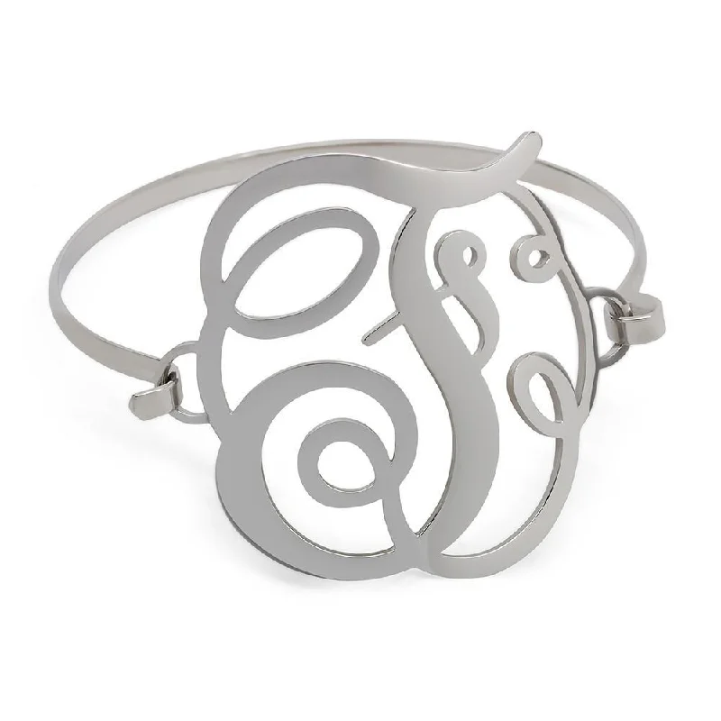 Women’s celestial bracelet-Stainless Steel Wire Bracelet Initital - F