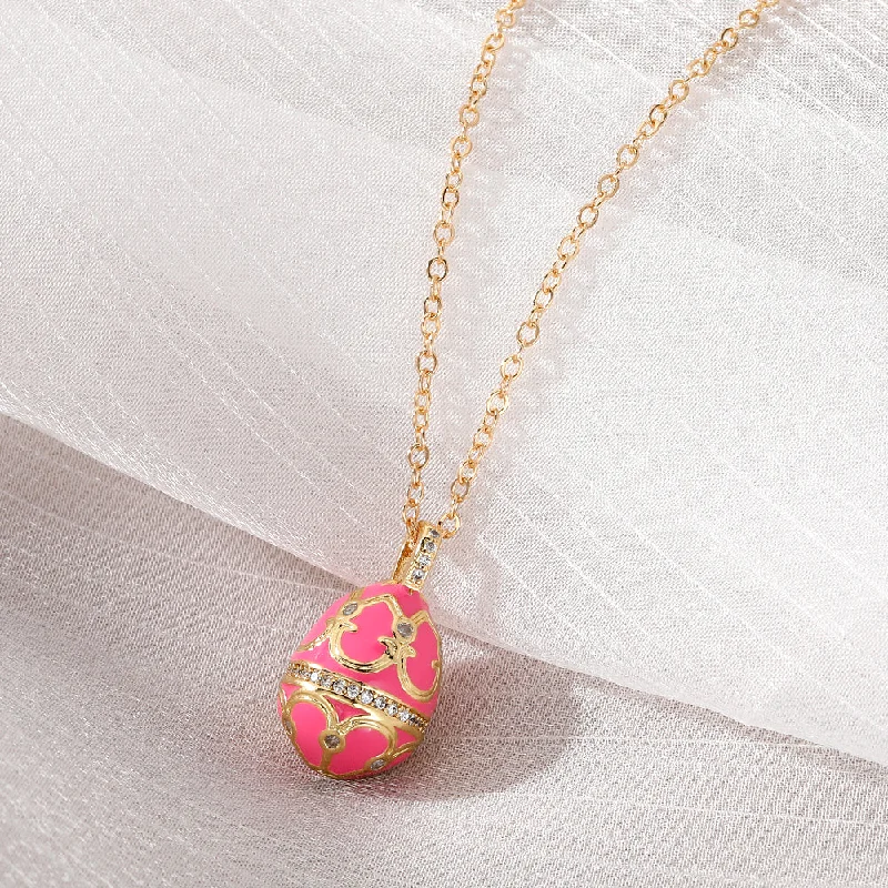 Pink Egg (Stainless Steel Chain)