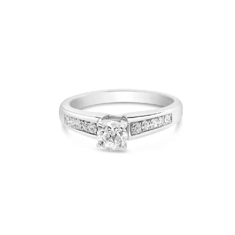 Women’s vintage engagement ring-Gold 1CT Round Diamond Engagement Ring | 14K | 1.30 CTW