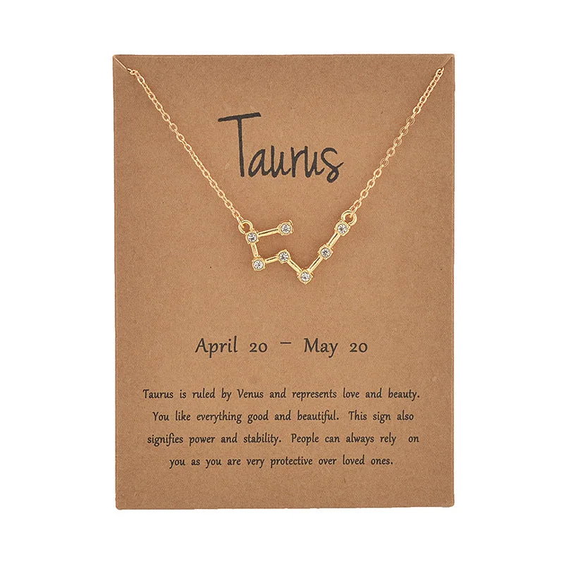 Taurus Gold Card Gold Necklace